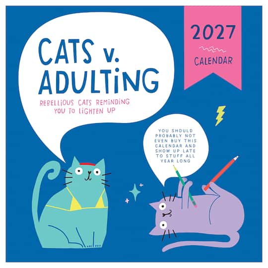 2027 Cat vs Adulting Wall Calendar